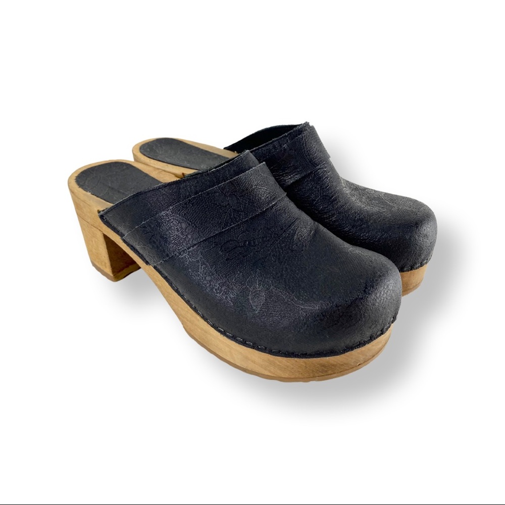 SANITA platform clog mules